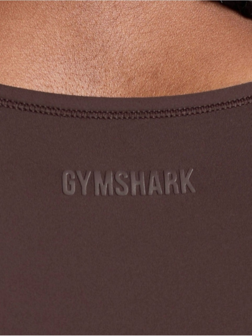 Gymshark Brown Snap-Front Sleeveless Crop Top - Picture 5 of 7